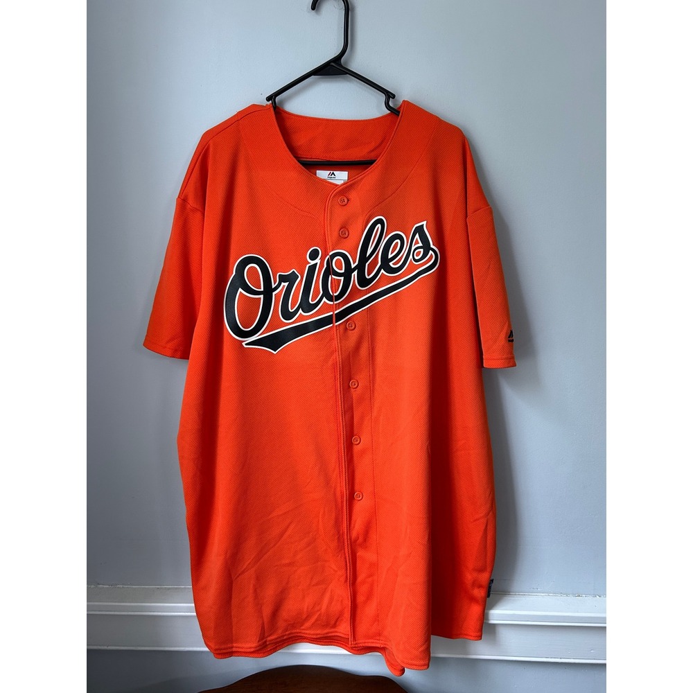 Majestic Baltimore Orioles Jersey Mens 3XL Orange Cool Base MLB Baseball Shirt